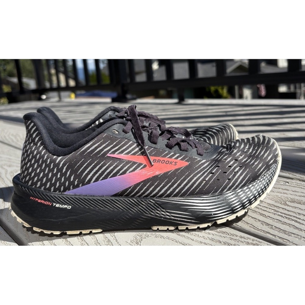 Brooks Hyperion Tempo Women's Running Shoe Size 7.5 Black/Coral/Purple Med/B